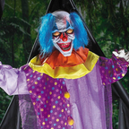 6-Foot Hanging Evil Purple Clown Animated Halloween product image 2