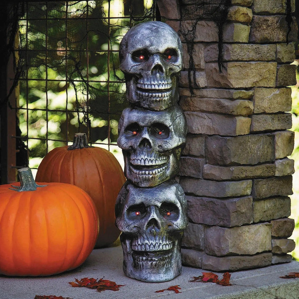 28" Stack of Skulls Light Up Blow Mold product image 1