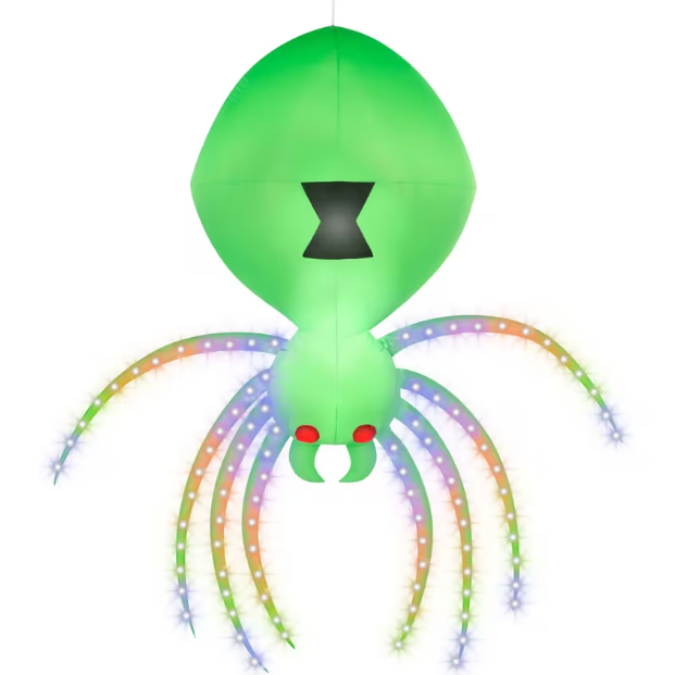 9-Foot. 5" Giant Light Up Rainbow Wave™ Lightshow Spider Inflatable product image 3